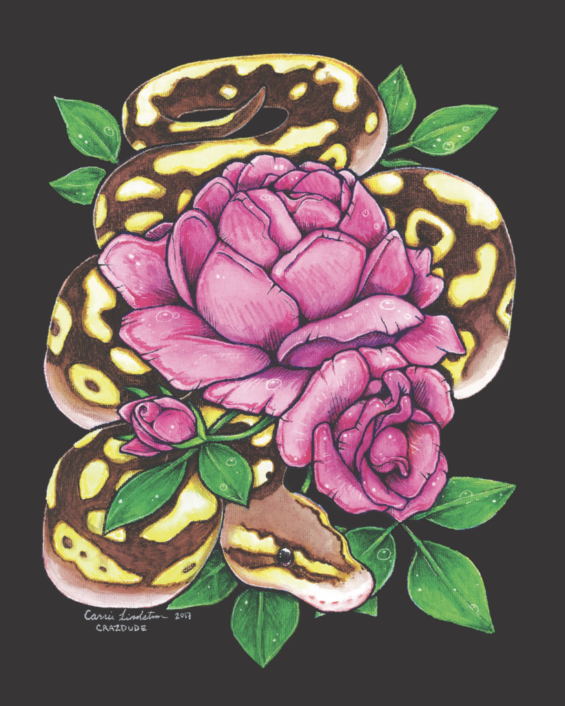 Bell of the Ball Python print - Crazdude Art & Design