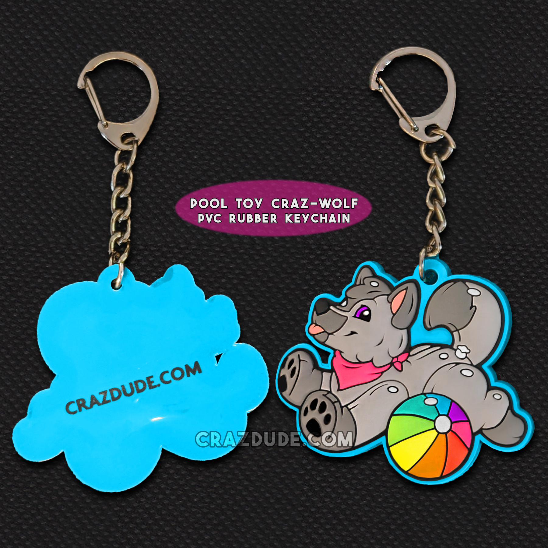 Pool Toy Craz PVC Keychain - Crazdude Art & Design